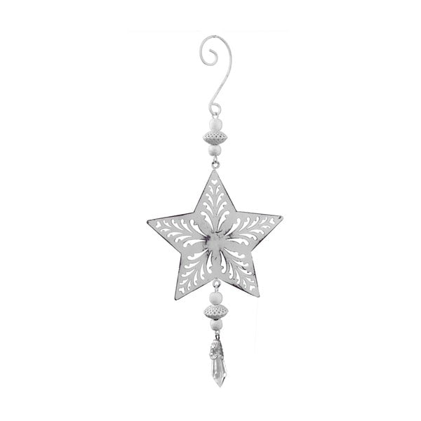 Závěsná vánoční dekorace ve tvaru hvězdy s diamantem Ego dekor
