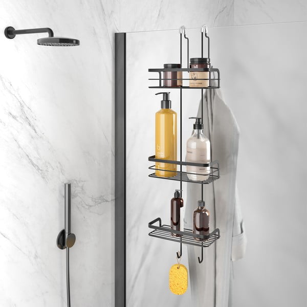 Matt must terasest riputatav vannitoa riiul Lava - Metaltex-image-1