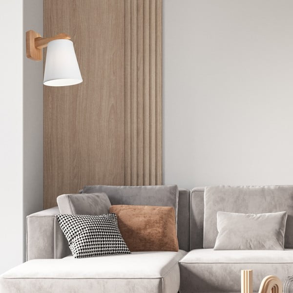 Valge-pruun seinavalgusti ø 16 cm Andreas - LAMKUR-image-1