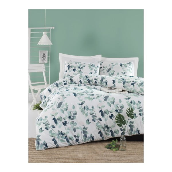 Kahekorruseline voodipesu koos voodipesuga ranforce puuvillast roheline, 160 x 220 cm Sabine - Mijolnir