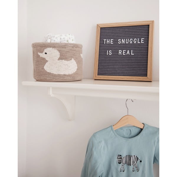 Beež puuvillane korraldaja Duck, ø 16 cm - Kindsgut-image-1