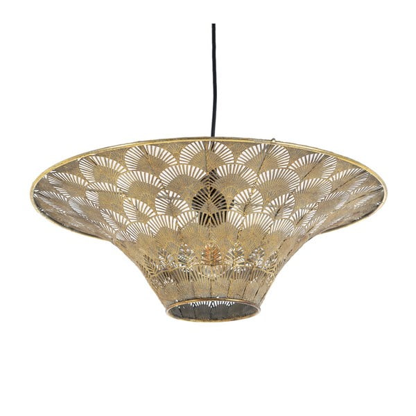 Kuldne rippvalgusti metallist varjuga ø 47,5 cm - Ixia-image-2