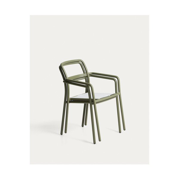 Roheline polsterdatud aiatool Linosa - Kave Home-image-3