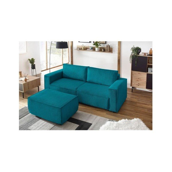 Türkiissinine velvetist tumba Nihad - Bobochic Paris-image-1