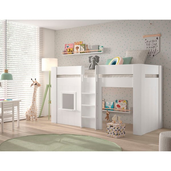 Valge männi voodi 90x200 cm RENO - Vipack-image-2