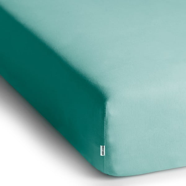 Türkiissinine trikotaažist kummiga lina 140x200cm Amber - Restilo-image-2