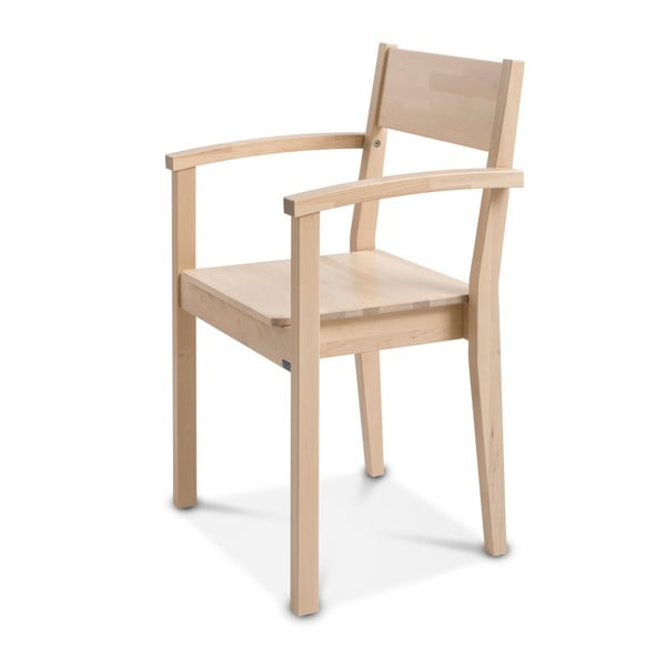 Ručně vyráběná židle z masivního březového dřeva s područkami Kiteen Joki