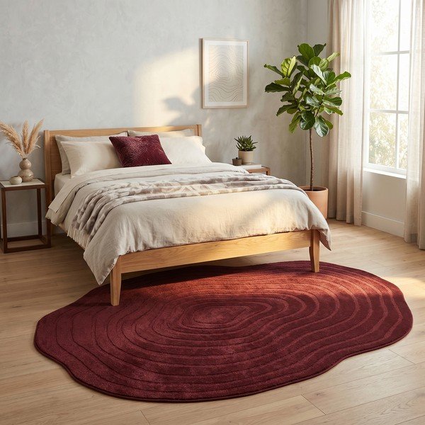 Burgundiapunane vaip 160x230 cm Pebble - ESTE-image-4