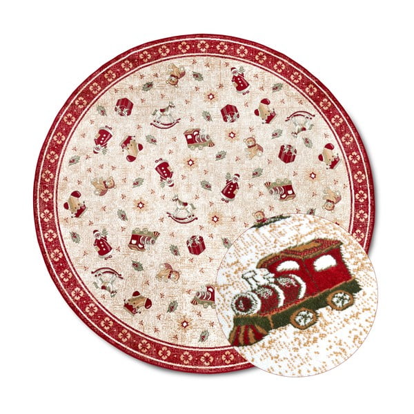 Punane ümmargune jõulumotiiviga puuvillasegu vaip ø 200 cm Toy's Delight Red Christmas - Villeroy&Boch