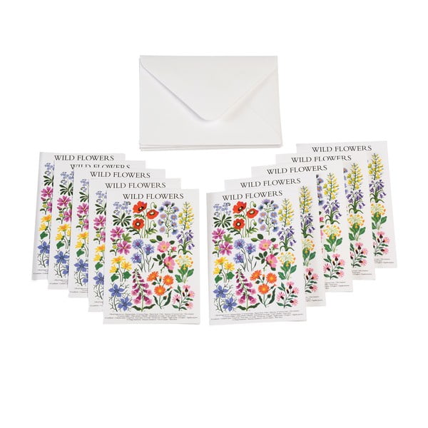 Tervituskaartide komplekt 10 tk Wild Flowers – Rex London-image-1