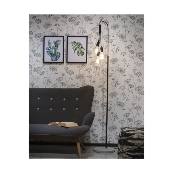 Musta ja halli värvi metallist lambivari (kõrgus 190 cm) Oslo - it's about RoMi-image-1