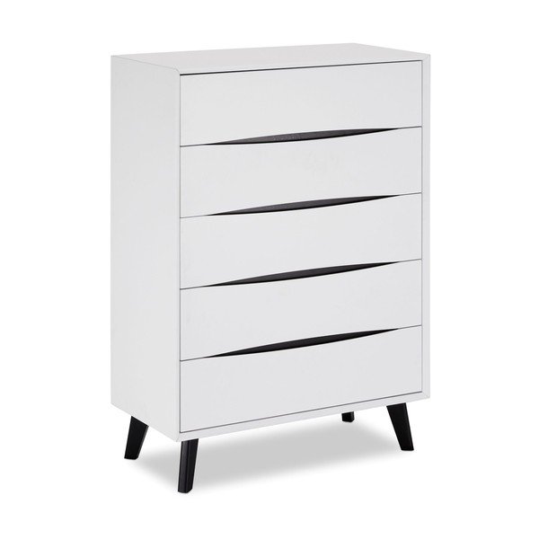 Valge kõrge kummut 80x117 cm Lyon - Furnhouse-image-2