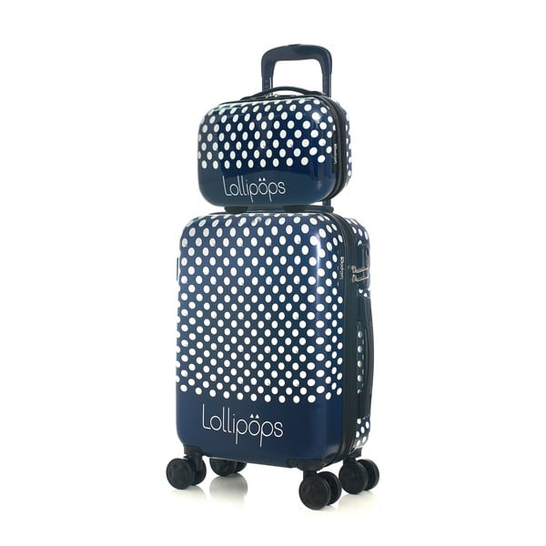 Komplekt sinine 4 ratastega pagas ja kohver Lollipops Penny - LOLLIPOPS-image-4