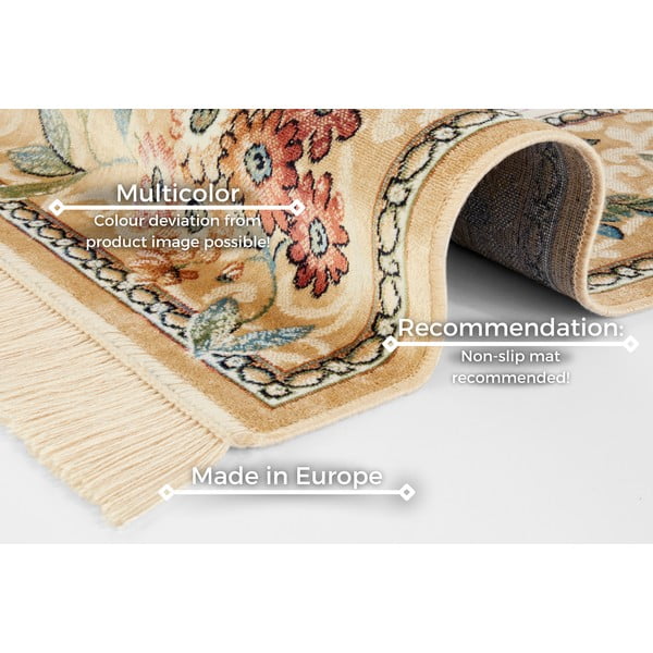 Beež viskoosist vaip 95x140 cm Oriental - Nouristan-image-4