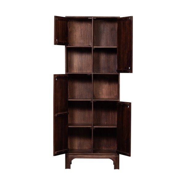 Tumepruun mangopuidust kapp 75x210x45 cm Staes - WOOOD-image-2