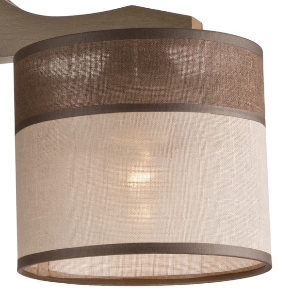 Tumepruun laevalgusti tekstiilist varjuga ø 16 cm Andrea - LAMKUR-image-4