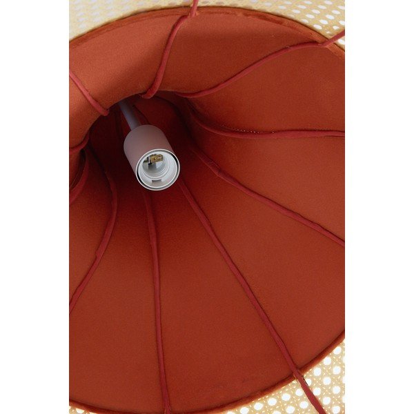 Oranž rippvalgusti tekstiilist varjuga ø 50 cm Mizia - Light & Living-image-1