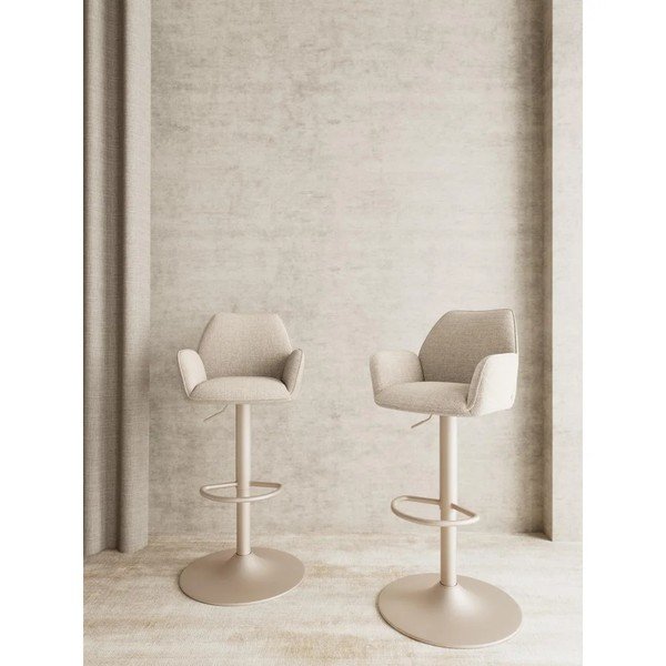 Beež polsterdatud baaritool (istme kõrgus 64 cm) Glenda - Actona-image-1
