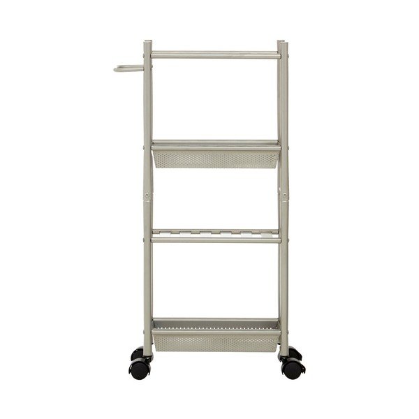 4patrový úložný vozík s policemi a 2 košíky Premier Housewares-image-4