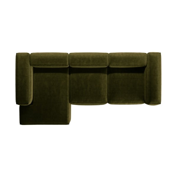  Roheline manšettriidest nurgadiivan (vasak nurk/lamamisosaga) Bergamo – Cosmopolitan Design-image-3