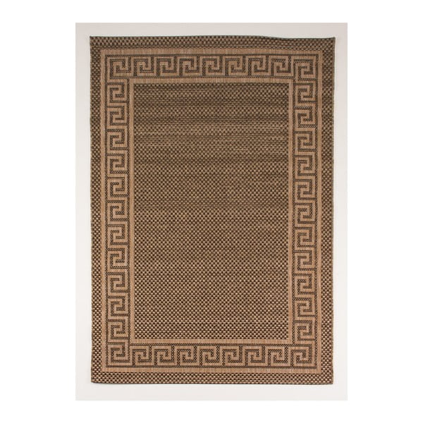 Hnědý koberec vhodný do exteriéru Casa Natural Greco, 140 x 75 cm