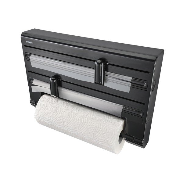 Must seinale kinnitatav plastmassist hoidik fooliumile ja paberrätikutele Parat - LEIFHEIT