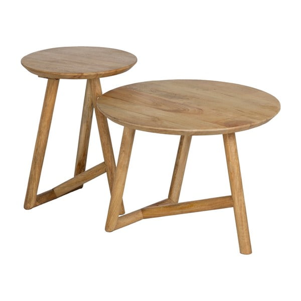 Ümmargune mangopuidust diivanilaud ø 60 cm Mao - Ixia-image-2