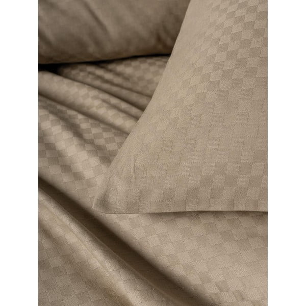 Pruun Renforcé puuvillast pikendatud voodipesu kaheinimesevoodile 240x220 cm Checkered - Mila Home Luxury-image-3