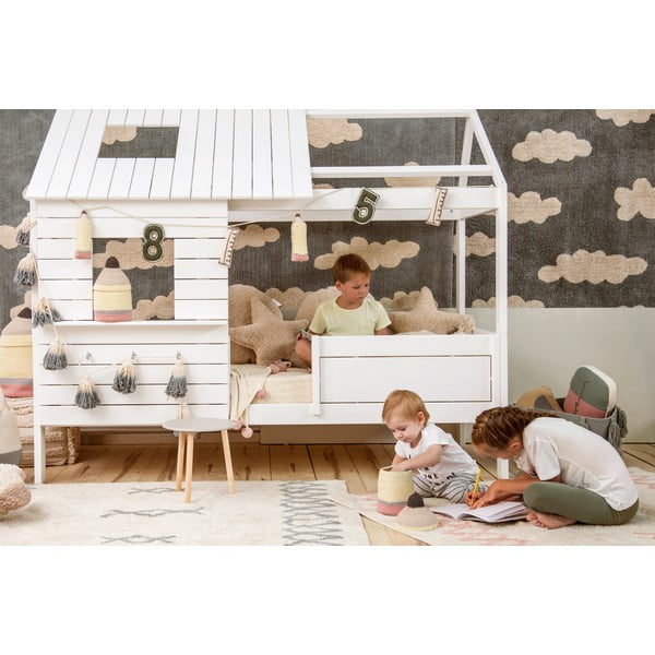 Sinine-kreem pestav käsitsi kootud puuvillane vaip 120x160 cm Atlas Natural - Lorena Canals-image-1