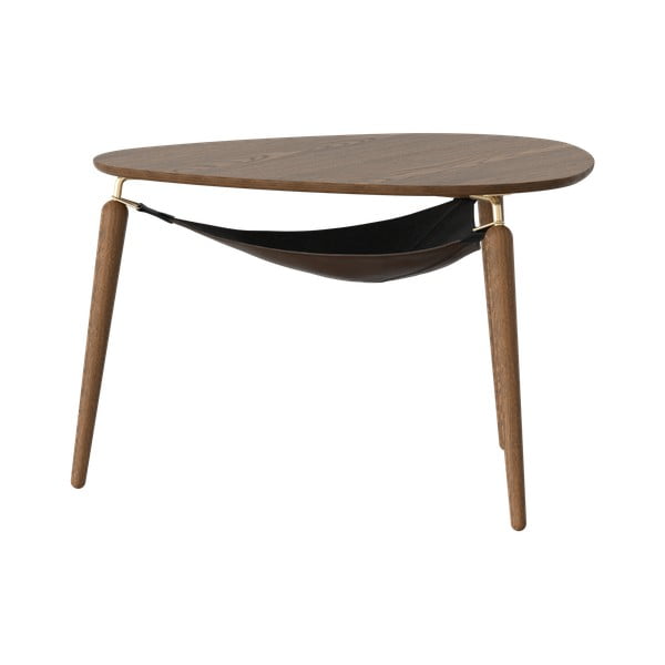 Pruun ümmargune tammepuidust diivanilaud ø 80 cm Hang Out - UMAGE-image-3