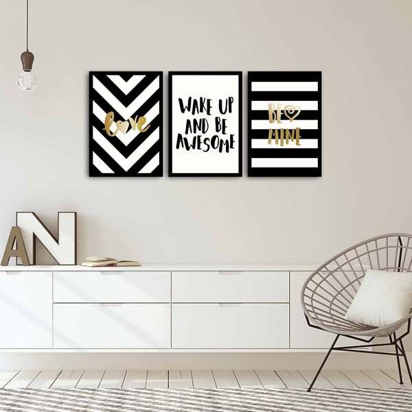 3 plakatite komplekt 35x50 cm - Wallity-image-1