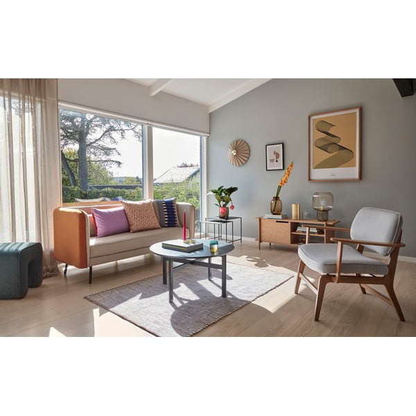 Tammepuust struktuuriga hall tugitool Haze - Hübsch-image-4