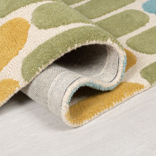 Kollane/roheline villane vaip 160x230 cm Fossil - Flair Rugs-image-1