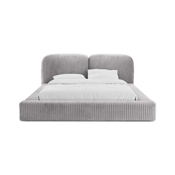 Helehall polsterdatud kaheinimesevoodi koos panipaiga ja voodipõhjaga 200x200 cm Martina - Micadoni-image-4