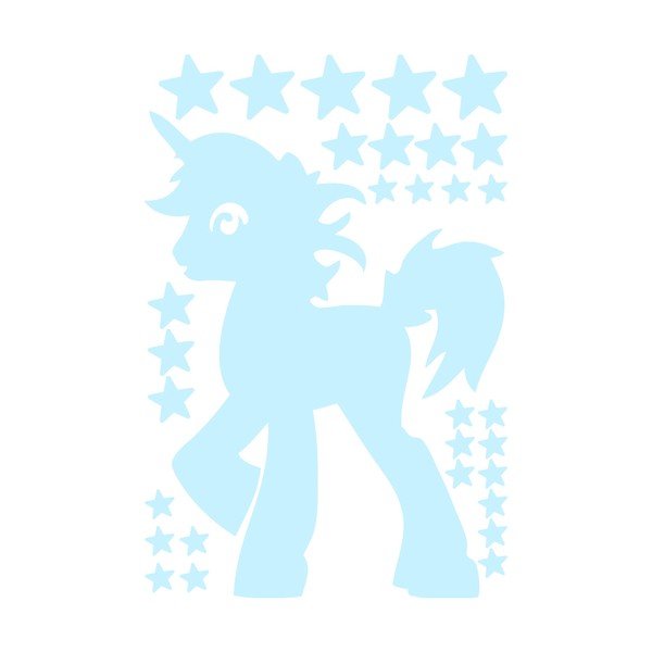 Fanastick Ükssarvik Tähtedega kleebis - Ambiance-image-1