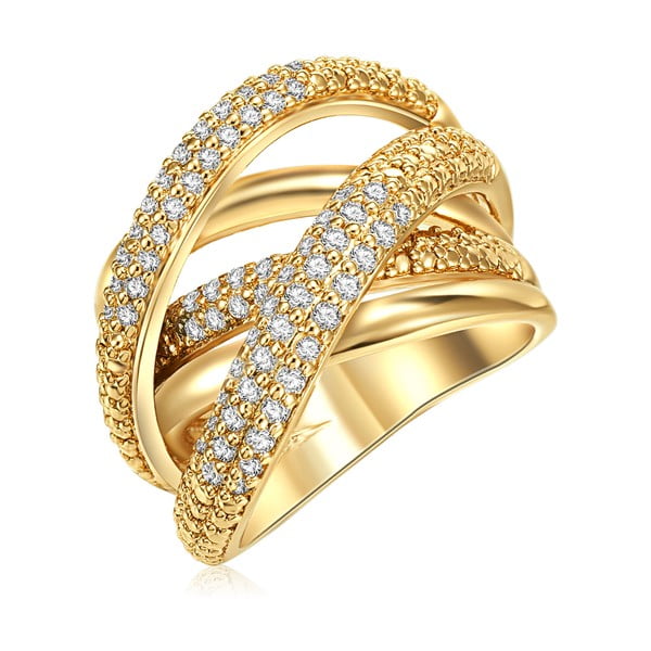 Dámský prsten zlaté barvy Tassioni Barbara, vel. 52