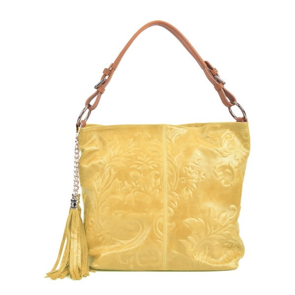 Žlutá kožená kabelka Isabella Rhea Valla