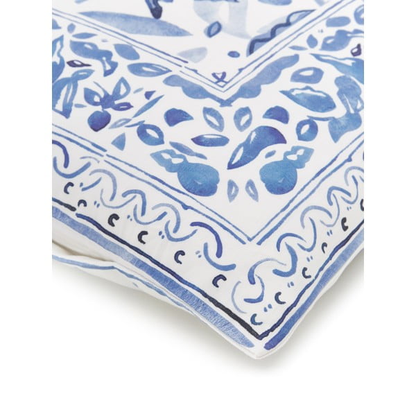 Sinine ja valge üheinimesevoodipesu puuvillasest satiinist , 155 x 220 cm Ryle - Westwing Collection-image-4