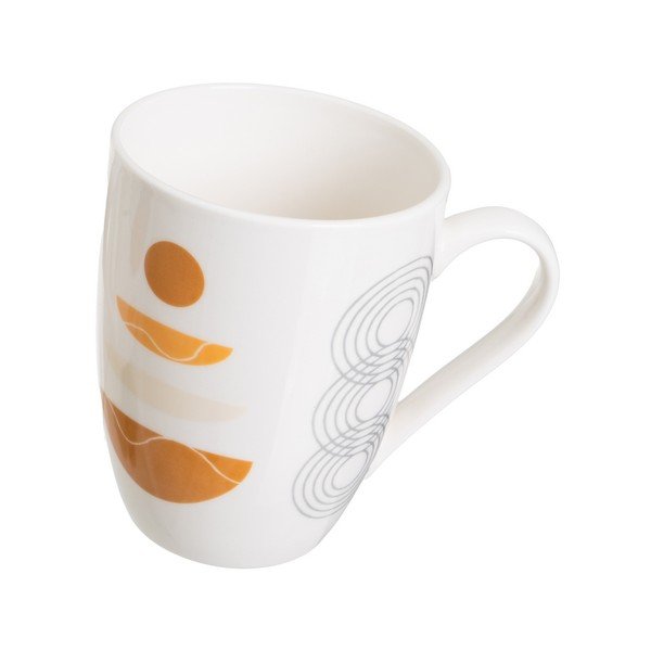 Valged kivikeraamikast tassid 4tk komplektis 350 ml Sunset - Casa Selección-image-3