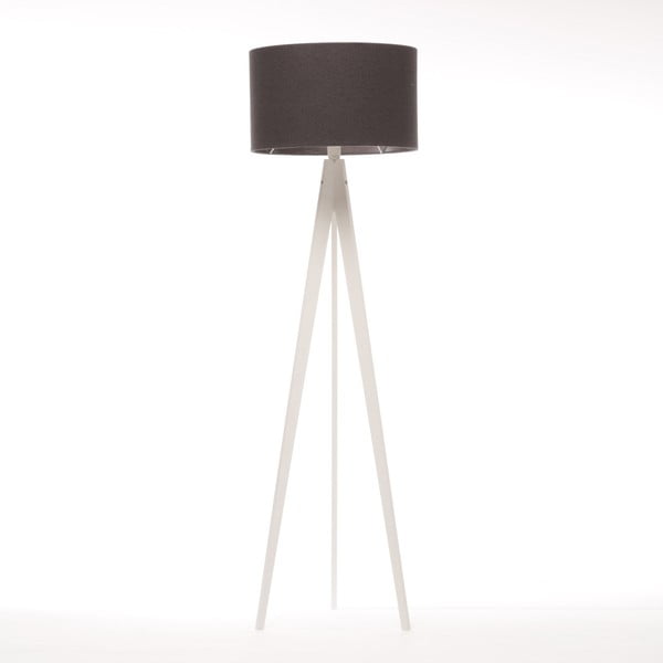 Černá stojací lampa 4room Artist, bílá lakovaná bříza, 150 cm