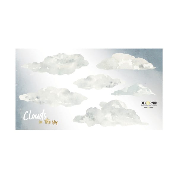 Pilvemotiiviga seinakleebiste komplekt Clouds in the Sky - Dekornik