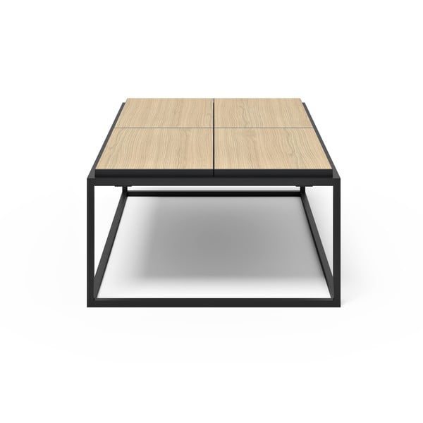 Must-puiduvärvi tammedekooriga diivanilaud 75x120 cm Douro - TemaHome-image-3