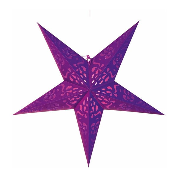Závěsná dekorativní hvězda Five Purple, 60 cm
