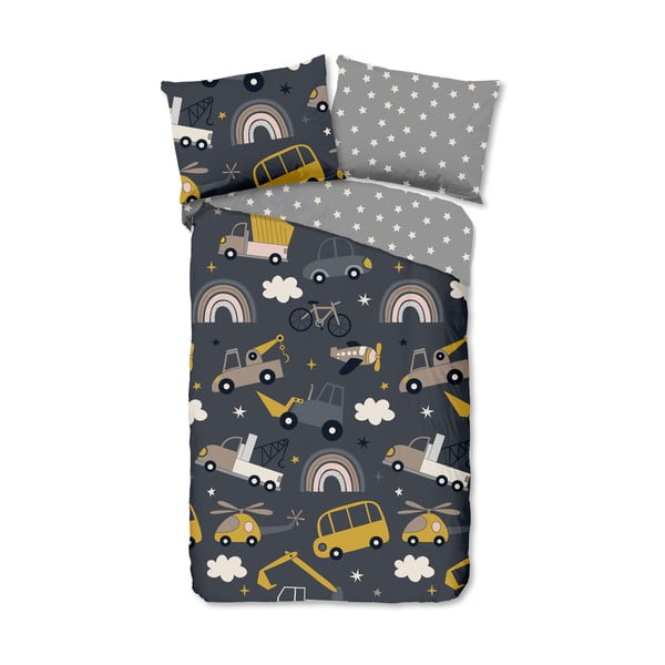 Hall puuvillane laste voodipesu üheinimesevoodile 140x200 cm Rush - Good Morning