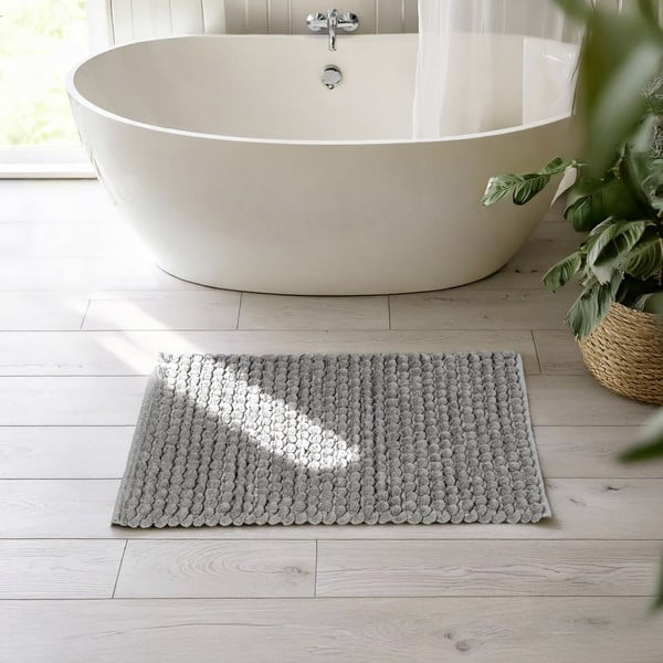 Hall tekstiilist vannitoamatt 50x80 cm Solivo - Wenko-image-1