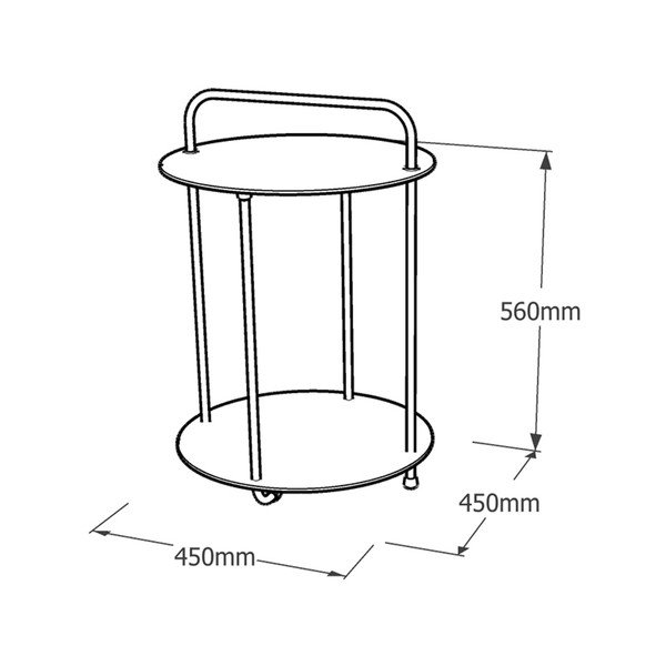 Metallist ümmargune aia hoiulaud ø 45 cm Plip - Ezeis-image-4