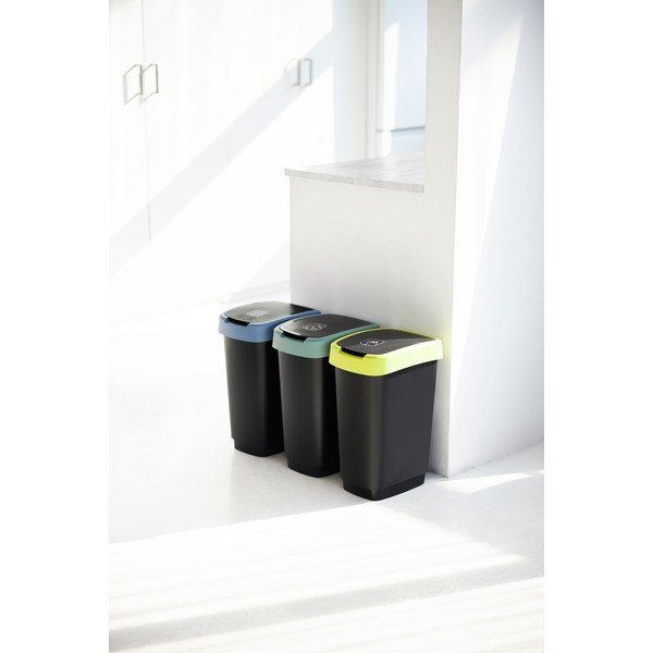Ringlussevõetud plastist prügikast 10 L Twist - Rotho-image-1