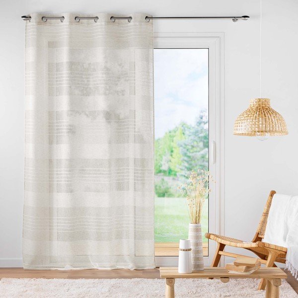 Beež kardin 140x280 cm Janice - douceur d'intérieur-image-2