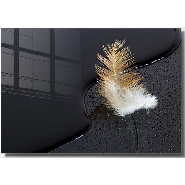 Klaasist maal 100x70 cm Feather - Wallity
