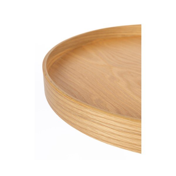 Ümmargune abilaud tammepuust pealispinnaga, ø 40 cm Yuri S - White Label-image-3